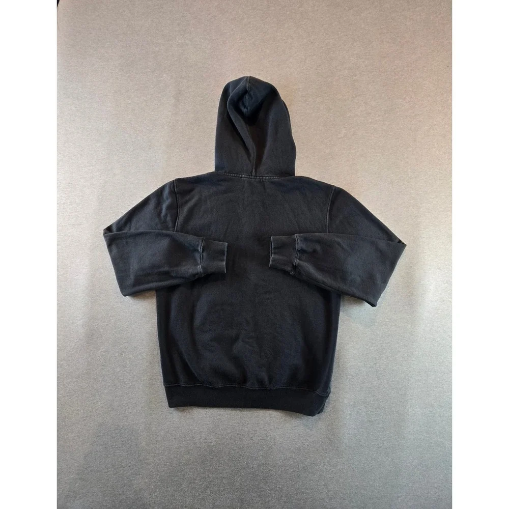 The North Face Hoodie Mens Medium Black Tonal Logo Fleece Full Zip Sweatshirt